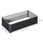 Outsunny Raised Garden Bed - 475" L x 23.5" W x 12" H - Black - 2 Pack-Extra deep design makes it perfect for long rooted plants 