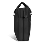 Champs Onyx Leather Briefcase - Black-Trolley Strap