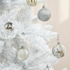 HOMCOM 4' Artificial Christmas Tree with 202 Realistic Branches - White-Sturdy and durable base for better stability