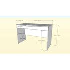 Nexera Arobas 1-Drawer Home Office Desk - White-4