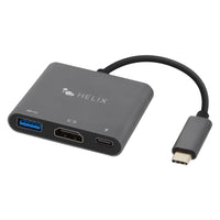 Helix 3-in-1 USB-C Adapter with USB-A and HDMI-60W USB_C Power Delivery