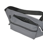 Nicci Waist Bag with Front Zipper Pocket - Grey-Back zipper pocket 
