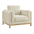 Modway Roscoe Fabric Armchair - Ivory-Mélange Chenille Fabric