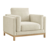 Modway Roscoe Fabric Armchair - Ivory-Mélange Chenille Fabric