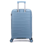 TUCCI Lussore 28" Hardside Check-in Luggage - Blue-Anti-Scratch Resistant Texture – Maintains appearance through travel. A textured finish that resists scuffs and maintains its sleek look trip after trip