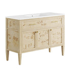 Modway Elysian 48" Wood Single Sink Bathroom Vanity - White/Burl-Modern Bathroom Vanity