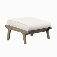 Modway Saratoga Outdoor Patio Teak Ottoman - Weathered Grey-Teak Wood Outdoor Ottoman