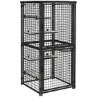 PawHut 33" L Outdoor Multi-Level Cat Enclosure with UV and Water-Resistant Cover-Provide shelter from rain and sun with water and UV-resistant canopy 