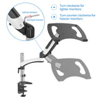 ShoppingAll Adjustable Laptop Mount Stand for Laptops Up to 17" - White-The VESA head can rotate 360-degrees, tilt -85-degrees to 90-degrees, and swivel 180-degrees giving you the flexible angle and position adjustment.