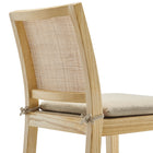 Modway Ovard Wood and Rattan Bar Stool - Natural-8
