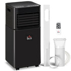 HOMCOM 8000 BTU Quiet Air Conditioner with Remote Control - Black-8000 BTU cools instantly, suitable for 215-344 sq. ft. 
