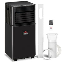 HOMCOM 8000 BTU Quiet Air Conditioner with Remote Control - Black-8000 BTU cools instantly, suitable for 215-344 sq. ft. 