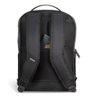 Champs Onyx Daily Nylon Backpack - Black-Hidden zippered pocket behind Trolley strap