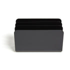 TRU RED 3-Slot Plastic Incline Sorter - Black-Organize files and papers with this file organizer 3-slot incline sorter