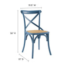 Modway Gear Dining Side Chair - Harbor - 2 Pack-Natural rattan seat