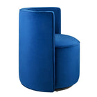 Modway Della Performance Velvet Fabric Swivel Chair - Navy-Dense Foam Padding