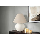Monarch Specialties 16" H Table Lamp - Cream Shade / Cream Ceramic-The easy to use in-line on/off switch on the 6ft transparent cord operates a single bulb (not included) with a maximum outage of 60W/120V to instantly brighten a room