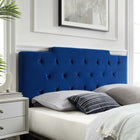 Modway Juliet Tufted Performance Velvet King/California King Headboard - Navy-Performance Velvet Polyester Upholstery