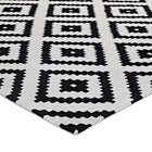 Modway Alika Abstract Diamond Trellis Area Rug - 8 ft W x 10 ft L - Black/White-Gripping Jute Fabric Underside