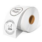MUNBYN Thermal Circle Label - 2" - White - 750 Sheets/Roll - 2 Rolls/Pack - 2 Pack-Versatile: Our thermal label paper can be used for a wide range of applications, from organizing your home to labeling products in your business.