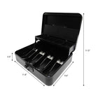 Royal Sovereign Tiered Tray Deluxe Combination Cash Box with Security Cable-Detachable security cables can be secured to a fixed place or steady surfaces such as tables, cabinets and desks for increased security and added peace of mind