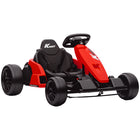 Qaba 24V Kids Electric Go Kart with Dual 150W Motors - Red-Powerful dual motors deliver thrilling acceleration for a real racing experience 