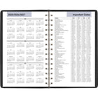 AT-A-GLANCE 2026 Daily Appointment Book - 8" H x 4-7/8" W - Black - English-Simulated leather cover in black