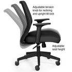 Staples Essentials Mesh Back Fabric Task Chair - Black-Pair this chair easily with any Essentials collection furniture item