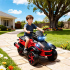 Qaba 12V 4 Wheeler, Battery Powered Kids ATV - Red-Wear-resistant, anti-slip tires provide excellent stability and prevent tipping over 