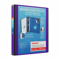 Staples Better Binder - 1" - Purple-Longer lasting, easier to use