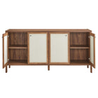 Modway Capri 65" Wood Grain Sideboard Storage Cabinet - Walnut-7