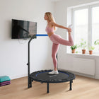 Soozier 45" Rebounder Trampoline for Adult with Adjustable Handle - Blue-Steel frame and six legs for stability 