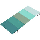 Soozier 6 ft Folding Gymnastics Mat with Carry Handles - Mixed Green-Thick padding offers joint protection and comfort 