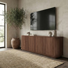 Hudson&Canal Canton Rectangular TV Stand for TV's up to 75" - Satin Walnut-Clean with a soft, dry cloth and no harsh chemicals or abrasive cleaning materials