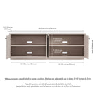 Hudson&Canal Ormond TV Stand for TV's up to 75" - Alder White-Product Dimensions: 15.5" L x 69.63" W x 24" H