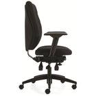 Staples Newdale Medium Back Multi-Tilter Office Chair - Petite Seat - Fusion Carbon Fabric - Black-Infinite position tilt lock control locks the chair in place, or allows it to tilt freely, according to user preference