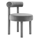 Modway Toulouse Performance Velvet Dining Chair - Grey-Modern Dining Chair