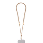 Evry Rope Crossbody Phone Strap - Taupe/Gold-Comes with one plate