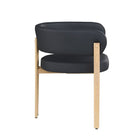 Brassex Brayden Visiting Chair - Set of 2 - Black-Sleek curved backrest