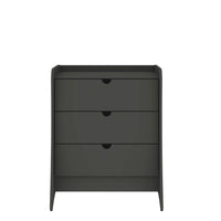 Manhattan Comfort Coney 27.55" Mid-Century Modern Dresser - Grey-Mid-Century Modern Dresser for Bedroom Use.