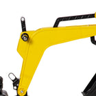 Aosom Kids Pedal Ride-On Excavator - Yellow-Equipped with a natural working horn for added fun 