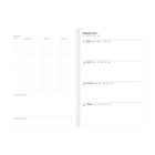 Letts of London 2027 Essence Weekly/Monthly Planner with Sewn Binding and Linen Recycled Cover - 8-1/4" x 5-7/8" - Teal - Multilingual-Ribbon bookmark / page marker