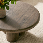 Modway Tori 31" Indoor/Outdoor Round Coffee Table - Weathered Walnut-Leveling Non-Marking Feet