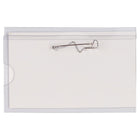 JAM Paper Plastic Name Tags with Pin - 3 5/8 x 2 1/4 - Clear - 24 Pack-Quantity: 24 Tags per pack