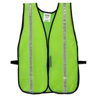 Merangue High Visibility Lime Mesh Safety Vest with 1" Reflective Tape, One Size Fits All , 12 Pack-Lime mesh fabric