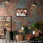 Wayne Gretzky and Mario Lemieux All-star - Framed Canvas - 31" x 22"-Officially licensed by the NHL and NHLPA