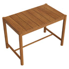 Modway Eleni Rectangle 56" Outdoor Teak Wood Rectangular Bar Table - Natural-7