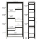 Hudson&Canal Johann 68"H Bookcase - Blackened Bronze-10