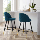 Modway Cordial Fabric Counter Stools - Azure - Set of 2-Polyester Fabric Upholstery