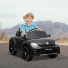 Qaba 12V Volkswagen Beetle Licensed Kids Electric RC Car - Black-Soft start function provides gentle acceleration for safety 